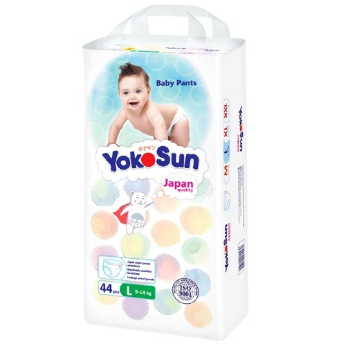 Купить Yokosun подгузники-трусики детские размер l/9-14 кг/ 44 шт. цена