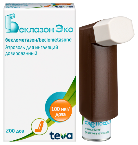 Беклазон эко 100 мкг/доза 200 доз аэрозоль для ингаляций дозированный