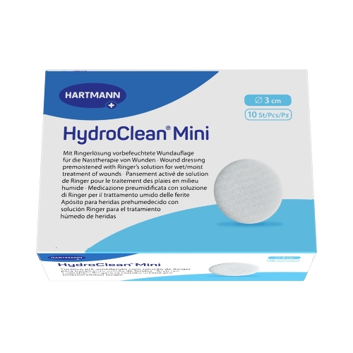 Повязка гидроактивная для заживления ран во влажной среде hydroclean mini стерильная диаметр 3 см 10 шт.