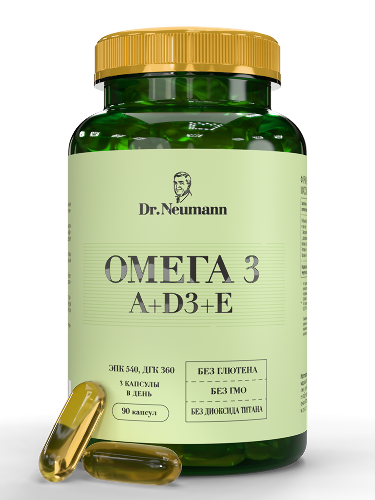 Dr neumann омега 3+a+d3+e 90 шт. капсулы массой 1350 мг