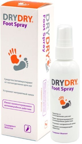 Купить Drydry foot spray средство от потоотделения для ног 100 мл цена