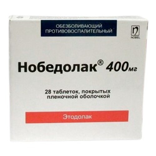 Нобедолак 400 мг 28 шт. таблетки, покрытые пленочной оболочкой