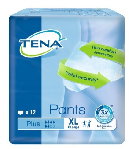 Купить Tena pants plus подгузники-трусы для взрослых xl обхват талии/бедер до 160 см 12 шт. цена