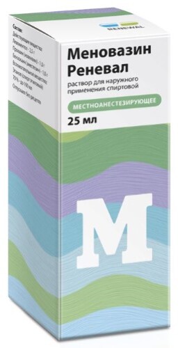 Купить Меновазин реневал раствор для наружного применения спирт 25 мл флакон цена