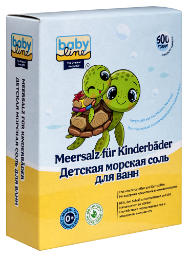 Babyline детская морская соль для ванн 500 гр