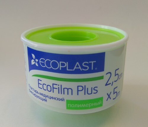 Купить Ecoplast пластырь медицинский фиксирующий полимерный ecofilm plus 2,5x5 цена