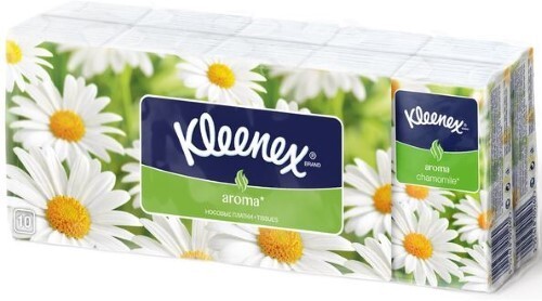 Купить Kleenex aroma носовые платочки ромашка 10 шт. х 10 цена