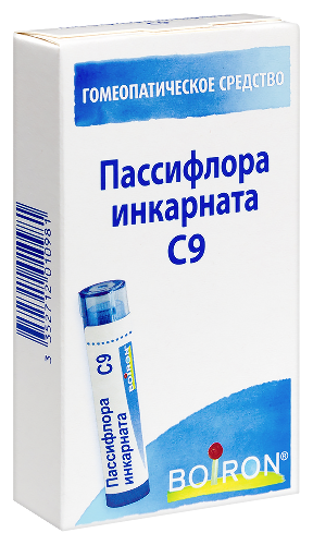 ПАССИФЛОРА ИНКАРНАТА С9 ГОМЕОПАТ МОНОКОМП ПРЕПАРАТ РАСТИТ ПРОИСХОЖД