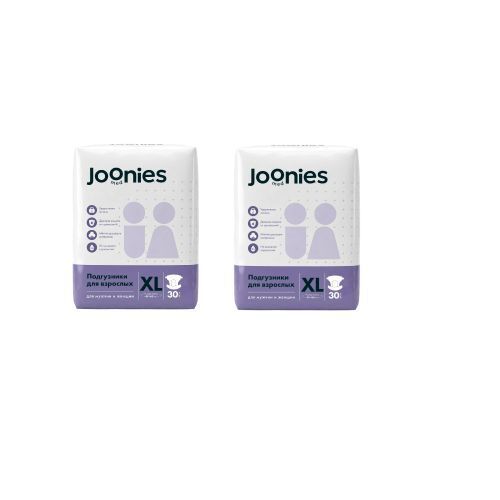 Набор из 2-х упаковок JOONIES MED ПОДГУЗНИКИ ДЛЯ ВЗРОСЛЫХ XL 30 ШТ.