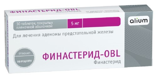 Купить Финастерид-obl 5 мг 30 шт. таблетки, покрытые пленочной оболочкой цена