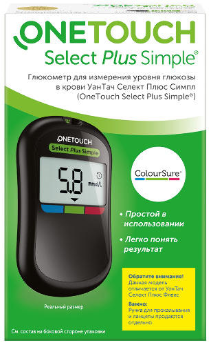 Глюкометр one touch select plus simple