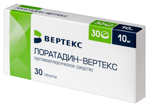 Лоратадин-вертекс 10 мг 30 шт. таблетки