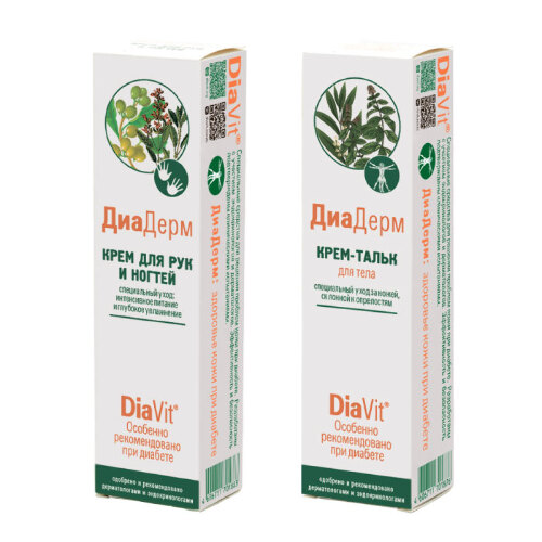 Набор Диадерм Крем-тальк + Диадерм Крем для рук и ногтей со скидкой