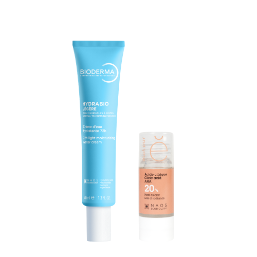 Набор Bioderma Hydrabio легкий увлажняющий крем д/обезвоженной кожи лица 40мл + Etat Pur Сыворотка с лимонной кислотой 20% 15мл