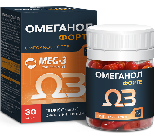 Купить Омеганол форте 30 шт. капсулы массой 0,6 г цена