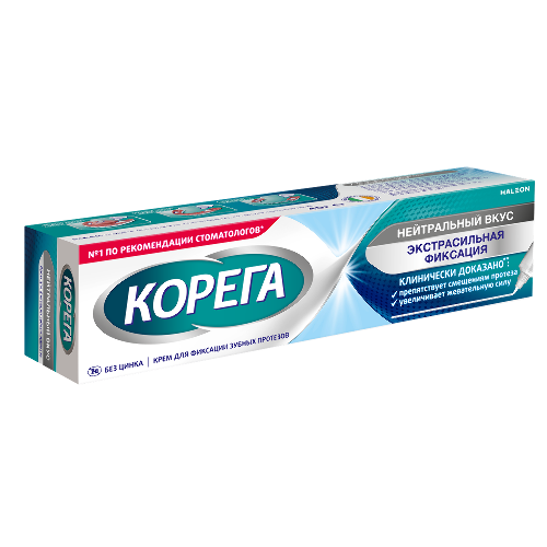 Корега крем для фиксации зубных протезов нейтральный вкус 40 гр