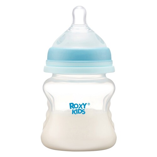 Roxy-kids бутылочка для кормления с широким горлом силиконовая соска размер s 0+ 120 мл