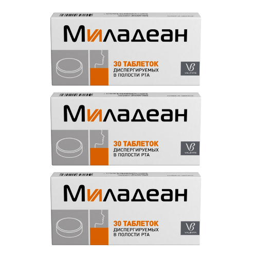 Набор из 3-х уп МИЛАДЕАН 3МГ + 5МГ №30 ТАБЛ со скидкой 20%