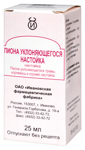 ПИОНА УКЛОНЯЮЩЕГОСЯ НАСТОЙКА