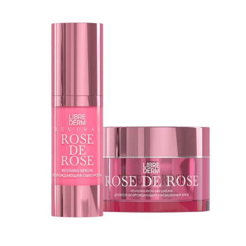 Набор ЛИБРИДЕРМ ROSE DE ROSE: Крем дневной + Сыворотка возрождающая