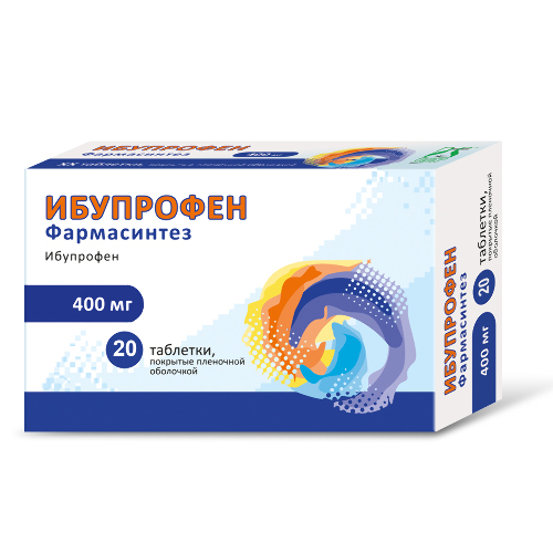 Купить Ибупрофен фармасинтез 400 мг 20 шт. таблетки, покрытые пленочной оболочкой цена