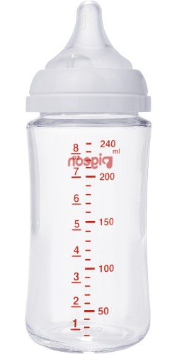 Pigeon softouch peristaltic plus бутылочка для кормления стеклянная 3+ 240 мл