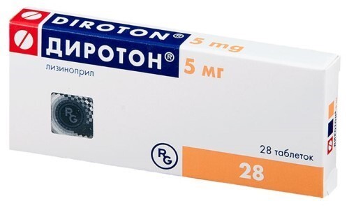 Диротон 5 мг 28 шт. таблетки