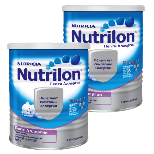 Набор молочной смеси Nutrilon пепти аллергия 400г из 2 шт. со скидкой 10%