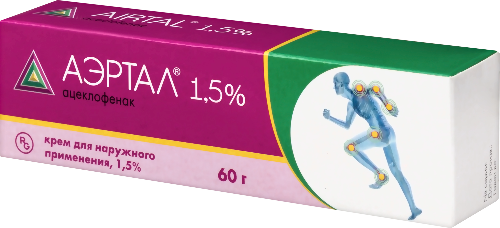 Аэртал 1,5% крем для наружного применения 60 гр