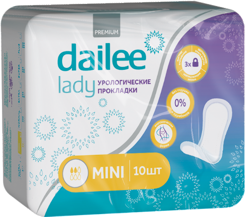 Dailee прокладки женские урологические при капельном и легкой недержания mini 10 шт.