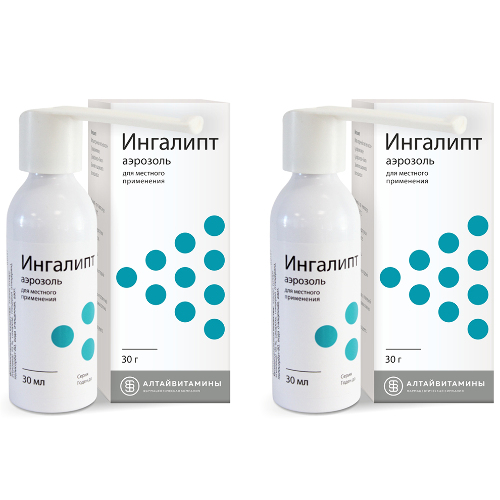 Набор из 2-х упаковок ИНГАЛИПТ 30мл аэрозоль для местного применения