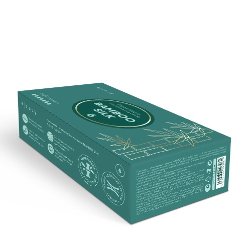 E-rasy прокладки гигиенические женские bamboo silk night super+ 6 шт.