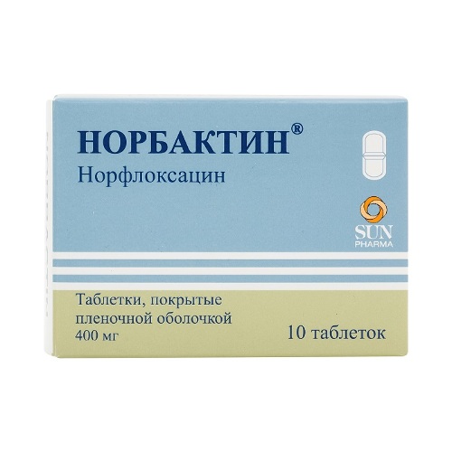 Норбактин 400 мг 10 шт. таблетки, покрытые пленочной оболочкой