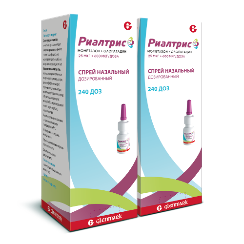 Набор Риалтрис 25мкг+600мкг/доза 240 доз флак спрей назал дозир из 2уп