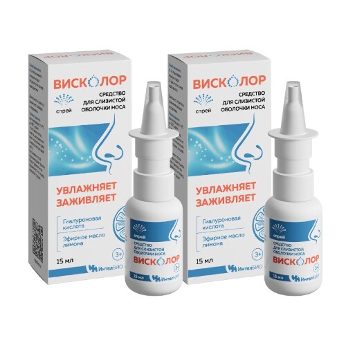 Набор из 2-х уп Висколор средство д/слизистой оболочки носа 15мл флак со скидкой