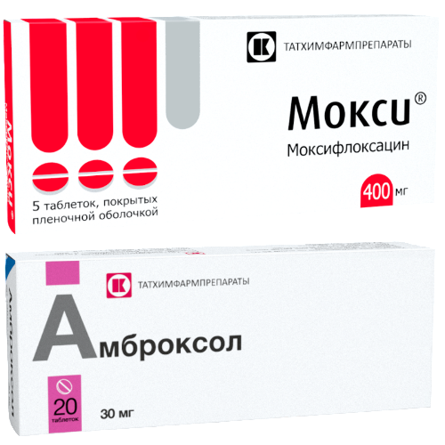 Набор Мокси 400 мг №5 таб + Амброксол 30 мг №20 таб