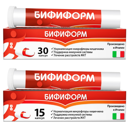 Купить Бифиформ 15 шт. капсулы кишечнорастворимые цена