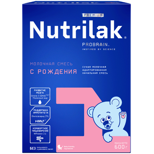 Nutrilak premium 1 смесь сухая детская молочная адаптированная 0-6 мес 600г