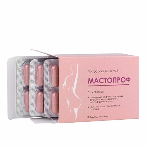 Купить Фитосбор фитол-1 мастопроф 30 шт. капсулы массой 0,45 г цена