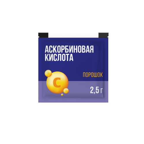 Аскорбиновая кислота порошок 10 шт. пакет порошок массой 2,5 г
