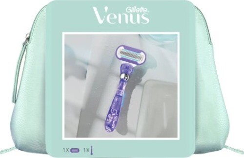 Gillette venus swirl бритва безопасная со сменной кассетой 1 шт. +косметичка