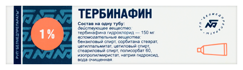 Тербинафин 1% крем для наружного применения 15 гр