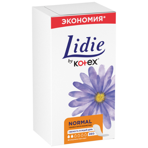 Lidie by Kotex ежедневные прокладки Deo, 50шт.