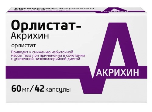 Орлистат-акрихин 60 мг 42 шт. капсулы
