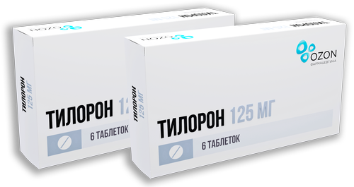Набор из 2-х упаковок Тилорон 125мг №6 со скидкой!