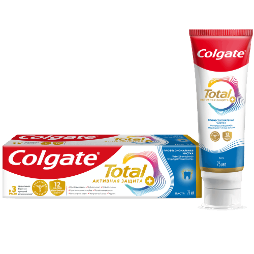 Colgate total 12 профессиональная чистка зубная паста 75 мл