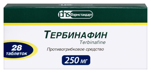 Тербинафин 250 мг 28 шт. таблетки