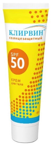 Купить Клирвин крем солнцезащитный spf 50 для тела 60 гр цена