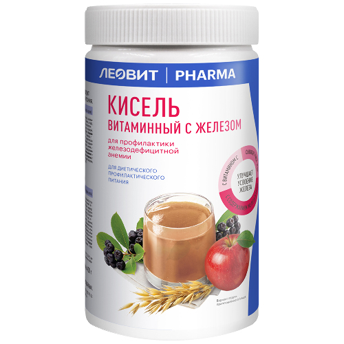 Леовит pharma кисель витаминный с железом 400 гр/банка