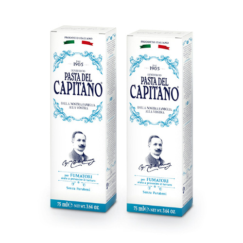 НАБОР PASTA DEL CAPITANO 1905 ЗУБНАЯ ПАСТА ДЛЯ КУРЯЩИХ 75МЛ 2 УП. ПО ВЫГОДНОЙ ЦЕНЕ!